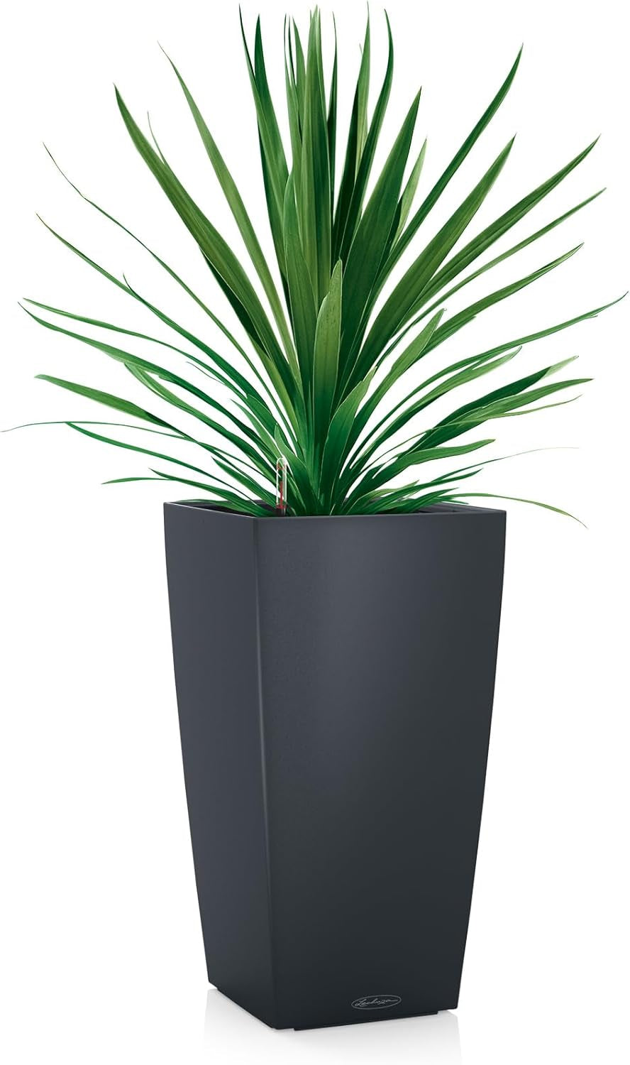 CUBICO Color 40 Slate, Self-Watering Tall Planter, H29.5 L15.7 W15.7 In
